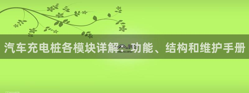 怎么在威廉希尔买球：汽车充电桩各模块详解：功能、结构和维护手册