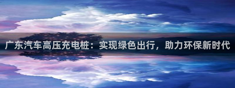 威廉篮球：广东汽车高压充电桩：实现绿色出行，助力环保新时代