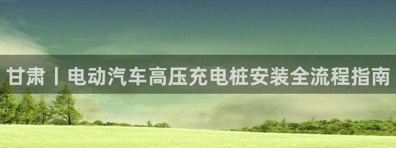 怎么在威廉希尔买球：甘肃丨电动汽车高压充电桩安装全流程指南