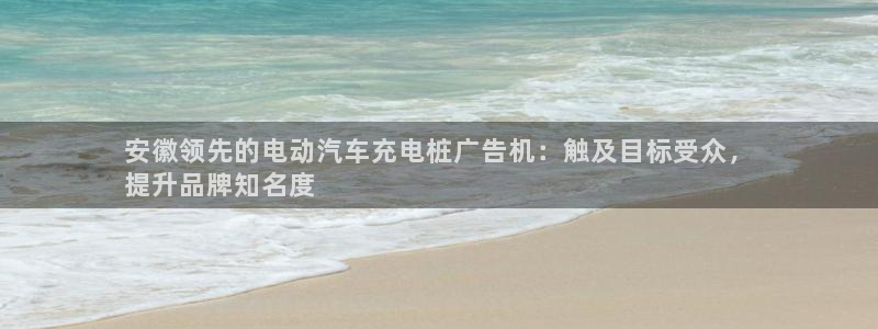 威廉希尔对比：安徽领先的电动汽车充电桩广告机：触及目标受众，
提升品牌知名度