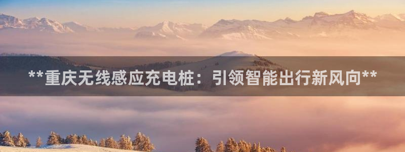 威廉希尔看盘技巧：**重庆无线感应充电桩：引领智能出行新风向**