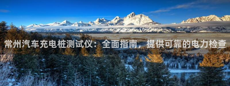 威廉希尔系公司：常州汽车充电桩测试仪：全面指南，提供可靠的电力检查