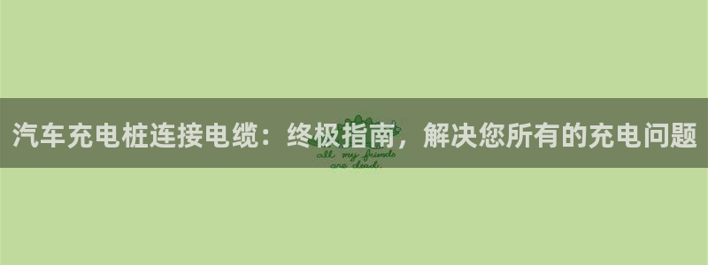 威廉希尔95体系：汽车充电桩连接电缆：终极指南，解决您所有的充电问题