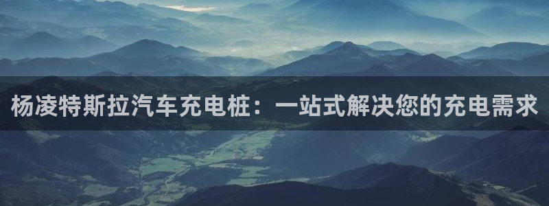 威廉希尔变盘分析：杨凌特斯拉汽车充电桩：一站式解决您的充电需求