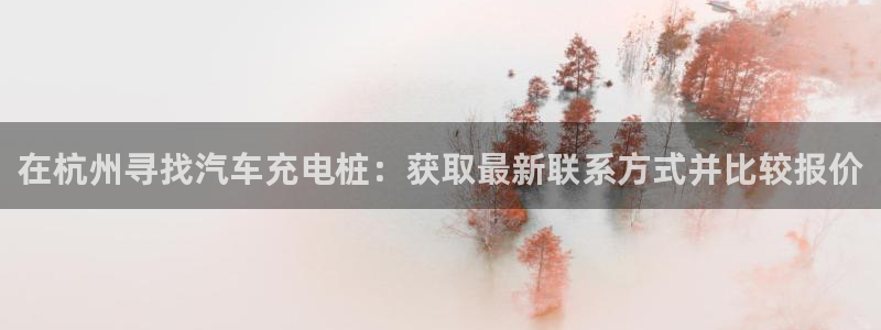 威廉希尔大小球指数怎么看：在杭州寻找汽车充电桩：获取最新联系方式并比较报价