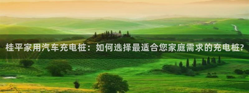 威廉希尔怎么样：桂平家用汽车充电桩：如何选择最适合您家庭需求的充电桩?